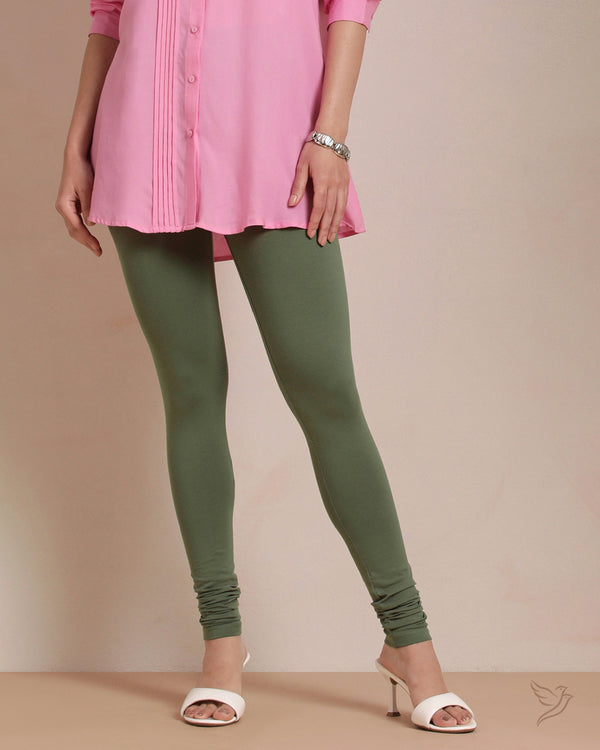 Cotton Churidar Legging - Cactus