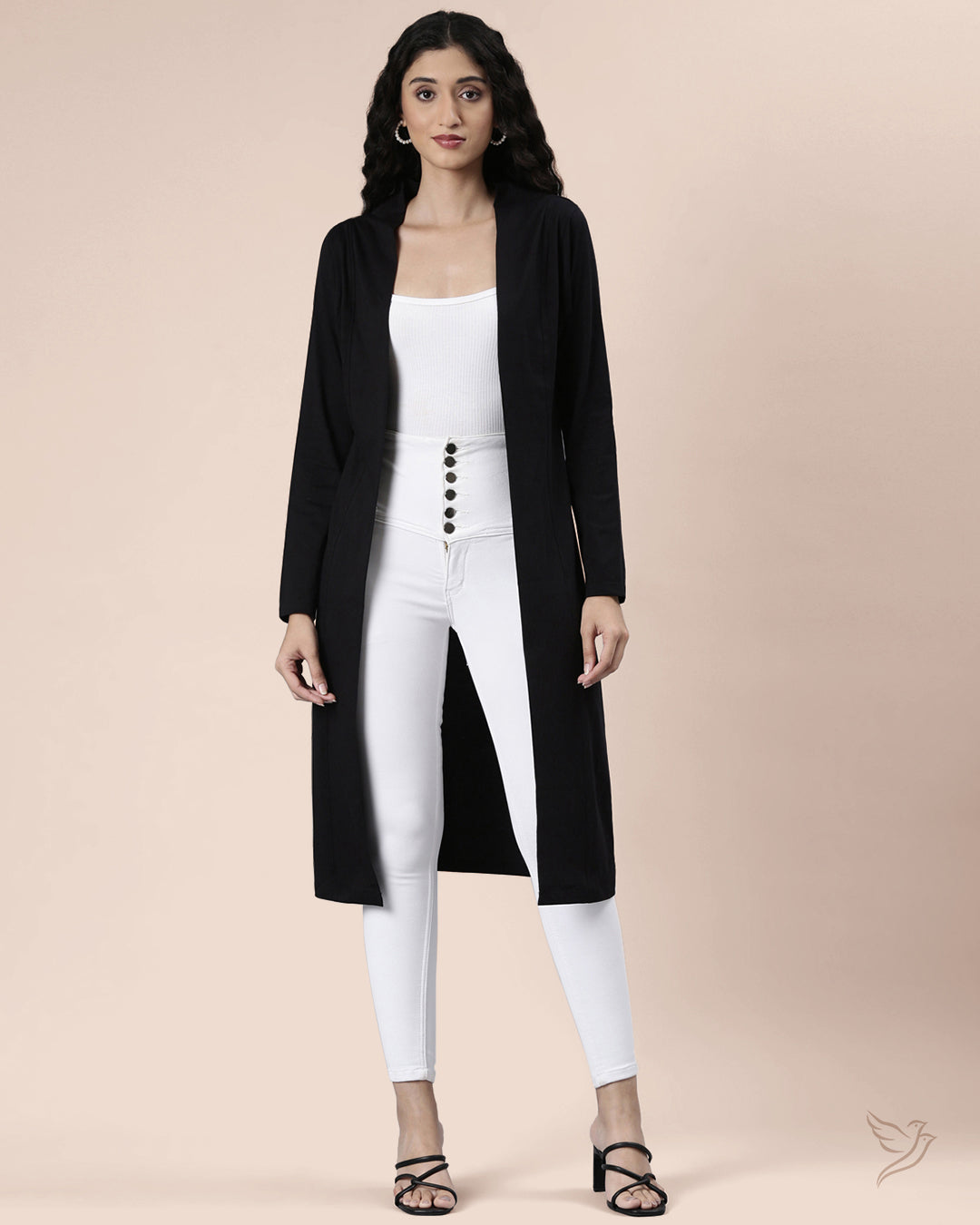 Black With Printed Women Shrug main image 0