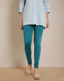 Viscose Churidar Legging - Pagoda Blue