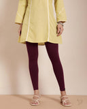 Cotton Ankle Legging - Grape Vine