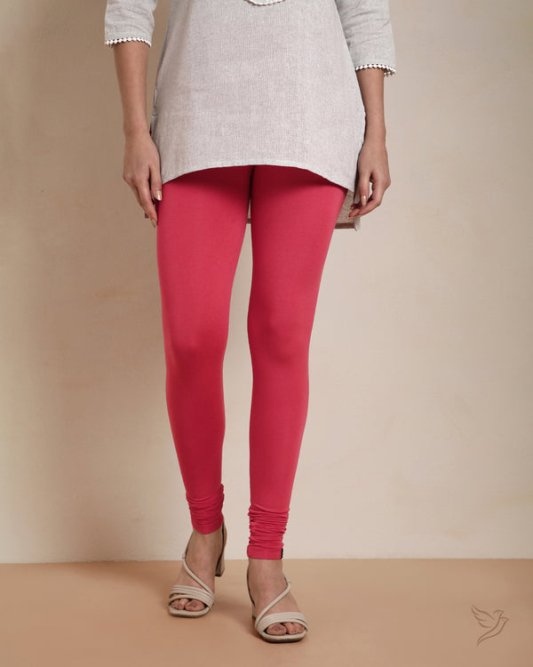 Viscose Churidar Legging - Spiced coral
