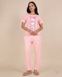 Puppies Solid Pant Co-ord Set - Powder Pink