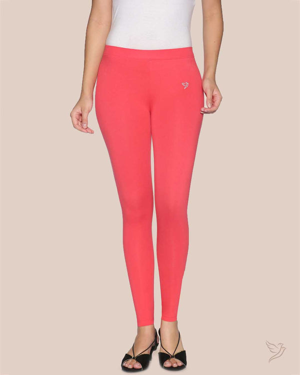 D.Pink Cotton Ankle Legging