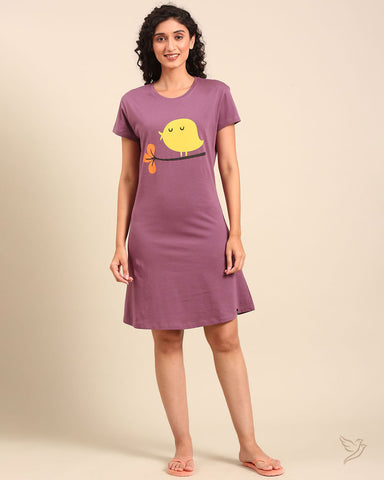 Long Tee - Vintage Grape