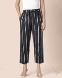 Knotted Striped Palazzo - Moonless