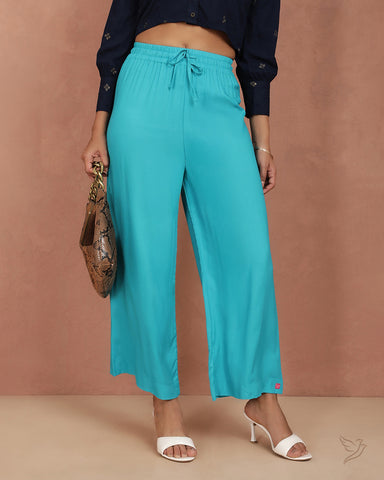 Solid Wide Leg Palazzo - Pool Side