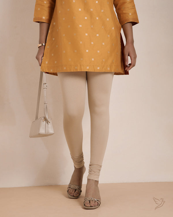 Cotton Churidar Legging - Butter Scotch