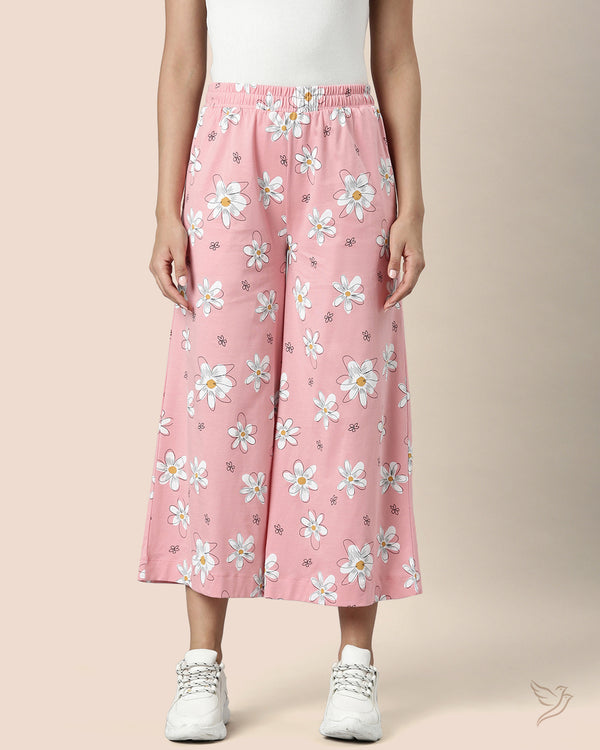 Flared Wide Pant - Peach Pink