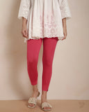 Viscose 7/8 High Ankle/Cropped Leggings - Spiced Coral