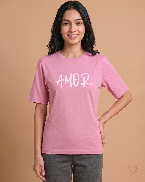 Relaxed Fit Tee – Sea Pink