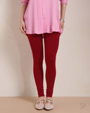 Cotton Churidar Legging - La Burgandy