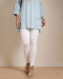 Viscose Ankle Legging - White Plus