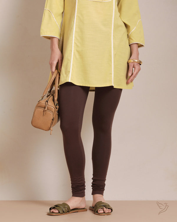 Cotton Churidar Legging - Burgandy