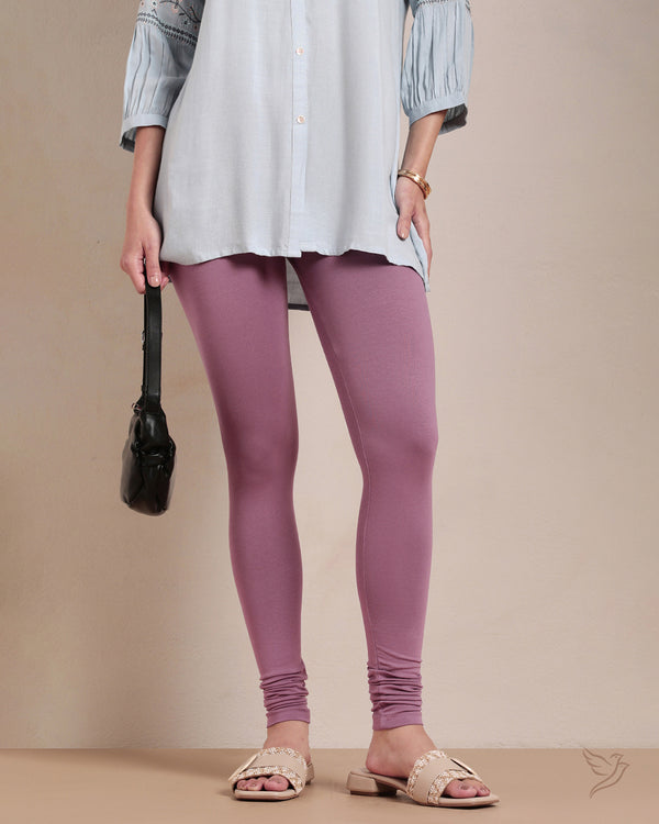 Cotton Churidar Legging - Wild Rose