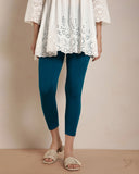 Viscose 7/8 High Ankle/Cropped Leggings - Sea Port