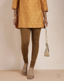 Cotton Churidar Legging - Golden Brown
