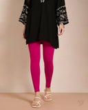 Viscose Ankle Legging - Rose Red