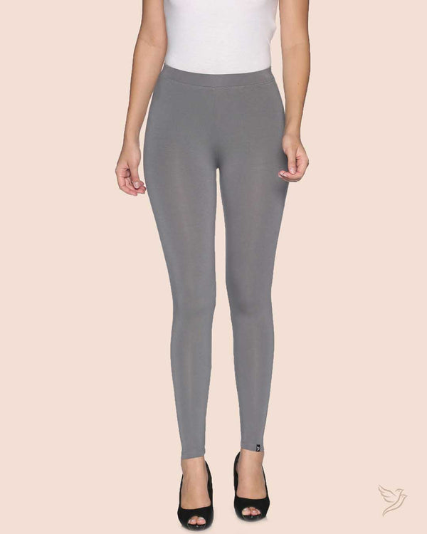 Steel Grey Women Viscose Ankle Legging