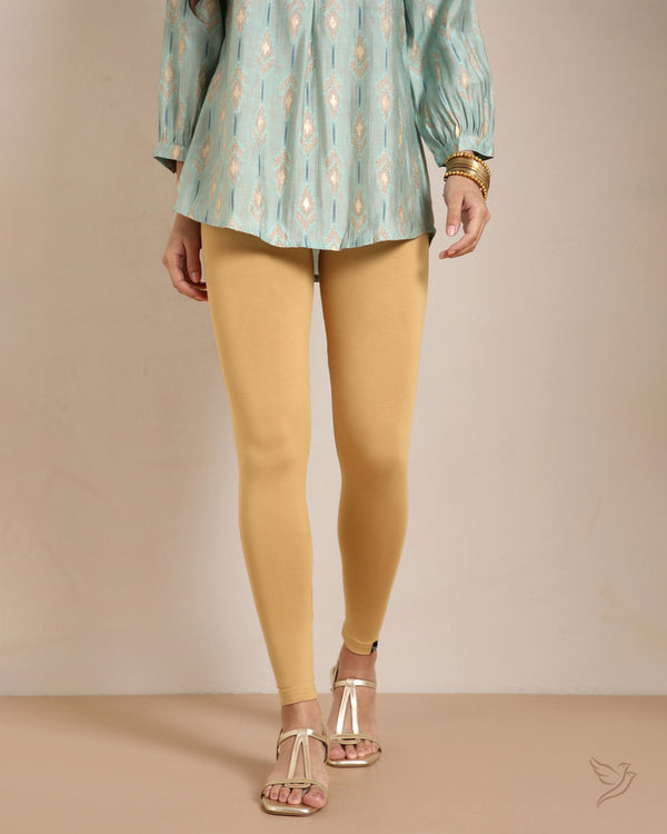 Viscose Ankle Legging - Honey Mustard