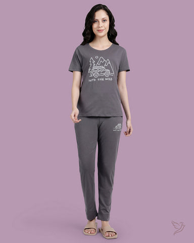 Solid Pant Co-ord - Charcoal Grey
