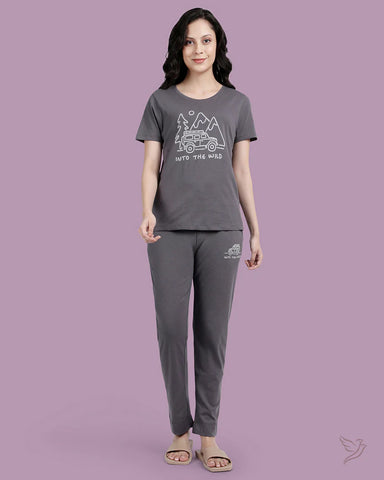 Solid Pant Co-ord - Charcoal Grey