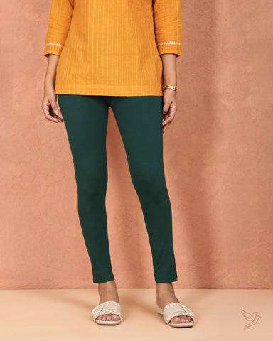 Sleek Kurti Pant -  Forest Green