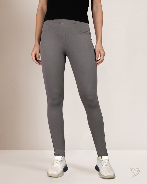 Flexi Indigo Jegging - Anthrazite Grey