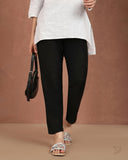 Metallic Straight Pant - Metallic Black