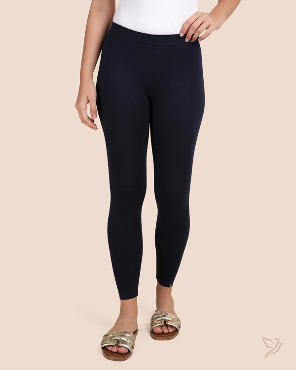 Cotton Ankle Legging - DeepNavy
