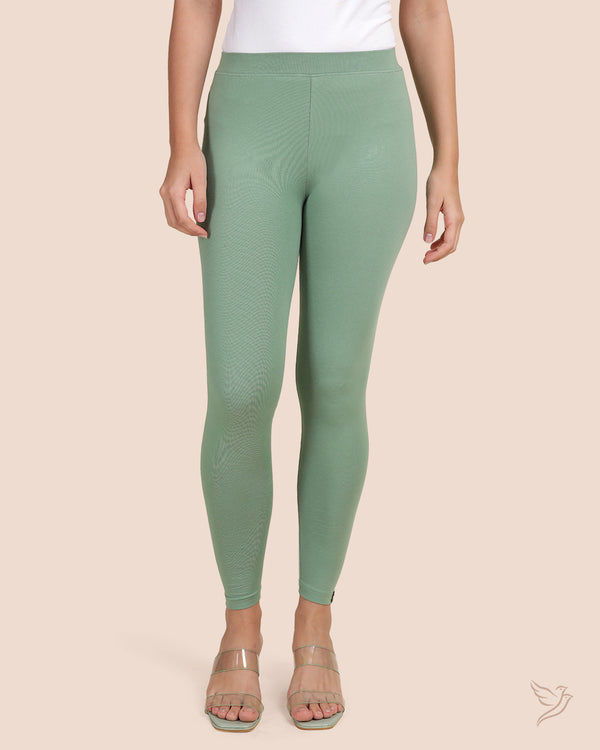 Cotton Ankle Legging - MintOlive