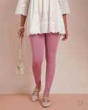 Cotton Churidar Legging - Pink Punch