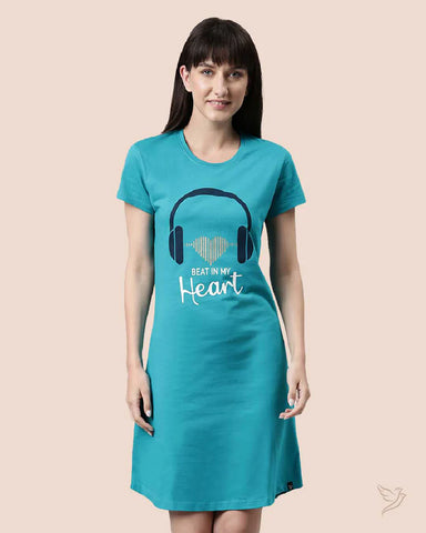 Lounge Wear Long Tee - Blue