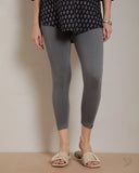 Viscose 7/8 High Ankle/Cropped Leggings - Steel Grey
