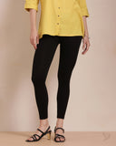 Cotton Ankle Legging - Carbon Black