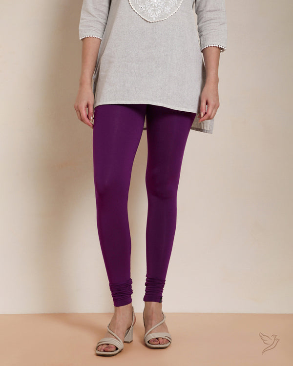 Viscose Churidar Legging - Rosewood