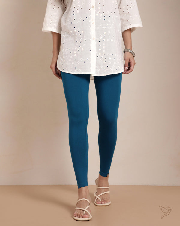 Viscose Ankle Legging - Sea Port