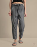 Knotted Striped Palazzo - Anthrazite Grey