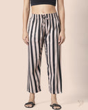 Striped Palazzo - Sand Black