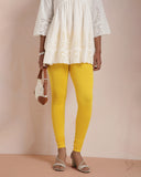 Cotton Churidar Legging - Alphonso Squash