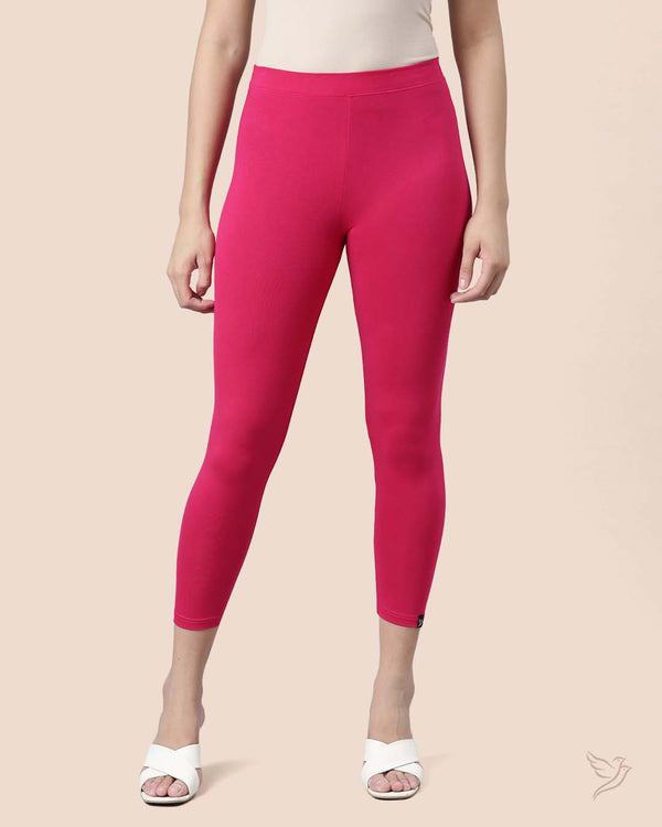 Rose Red Women Viscose 7/8 High Ankle/Cropped Leggings