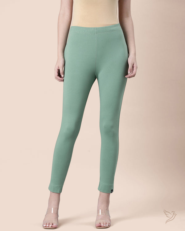 Sleek Kurti Pant - Mint Olive
