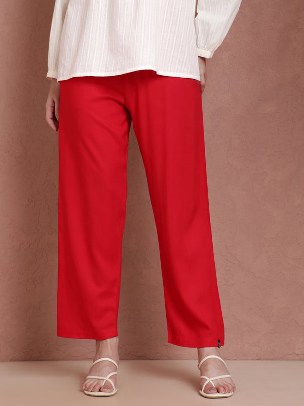 Viscose Kurti Pant - Lipstick