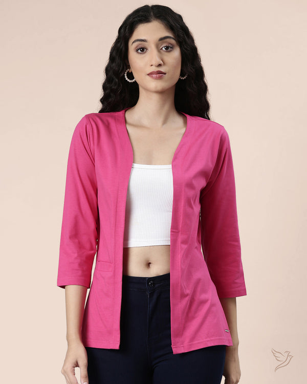 Women Shrug Classic - Light Pink