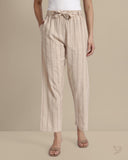 Knotted Striped Palazzo - Cuban Sand