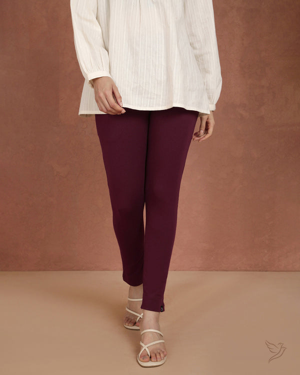 Sleek Kurti Pant - Grape Vine