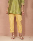 Cotton Kurti Pant - Caramel Custard