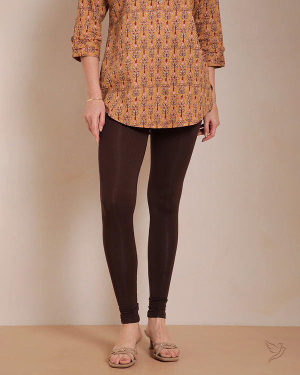 Viscose Churidar Legging - Dark Chocolate