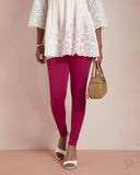 Cotton Churidar Legging - Bubble Gum