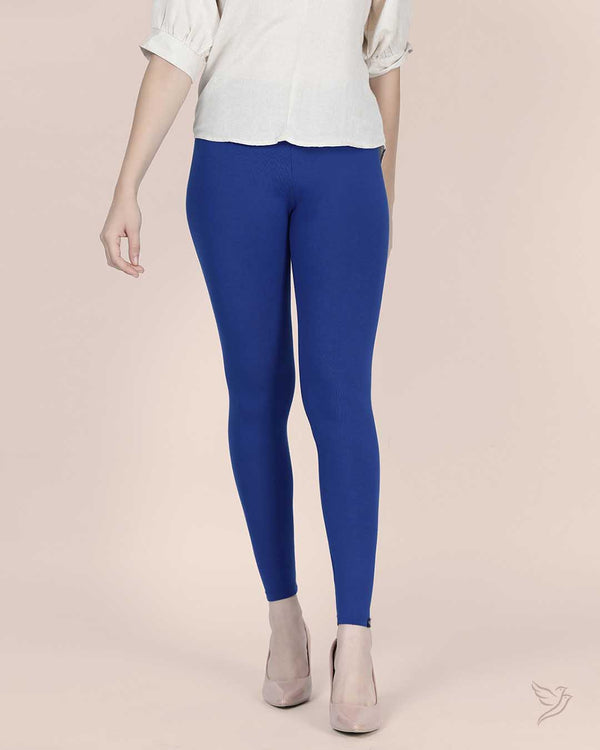 Laser Blue Women Viscose Ankle Legging