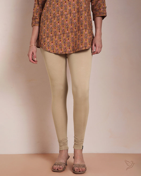 Viscose Churidar Legging - Wheat Grain